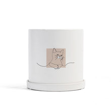 Load image into Gallery viewer, Matte Straight Personality Indoor Ceramic Flowerpot
