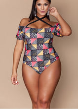 Load image into Gallery viewer, Geometric bikini ladies plus size
