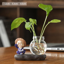 Load image into Gallery viewer, Green Radish Hydroponic Plant Pots And Utensils Transparent Desk Decorations Home Furnishings

