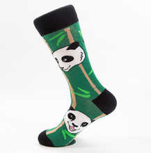 Load image into Gallery viewer, Happy tide socks, pandas, flowers and birds, colorful, high tube, casual cotton socks
