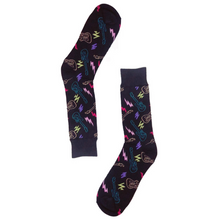Load image into Gallery viewer, Geometric stockings, contrast color men's cotton socks
