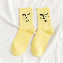 Load image into Gallery viewer, Funny Expression Jacquard Personality Ladies Stockings
