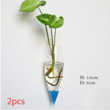 Load image into Gallery viewer, Fashion Wall Hanging Glass Flower Vase Terrarium Wall Fish Tank Aquarium Container Flower Planter Pots Home Garden Decoration
