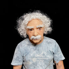 Load image into Gallery viewer, Old man mask white hair white beard headgear halloween
