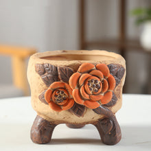 Load image into Gallery viewer, Succulent Flower Pot Ceramic Large Old Pile Platter Hand-painted Pot
