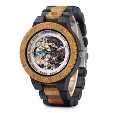 Load image into Gallery viewer, Automatic mechanical watch wood watch wood
