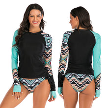 Load image into Gallery viewer, Casual Split Long-sleeved Surfing Suit Sunscreen Female Swimsuit
