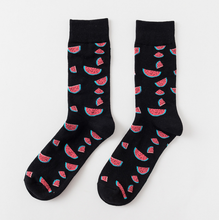Load image into Gallery viewer, Happy tube socks fruit banana men's and women's socks
