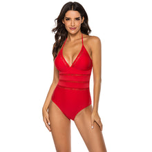 Load image into Gallery viewer, Mesh detail sling one-piece swimsuit
