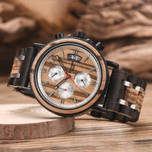 Load image into Gallery viewer, Multifunctional solid wood watch
