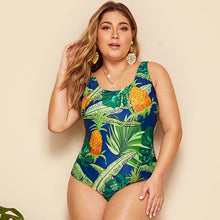 Load image into Gallery viewer, Plus size triangle one-piece swimsuit
