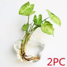 Load image into Gallery viewer, Fashion Wall Hanging Glass Flower Vase Terrarium Wall Fish Tank Aquarium Container Flower Planter Pots Home Garden Decoration
