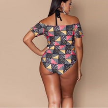 Load image into Gallery viewer, Geometric bikini ladies plus size
