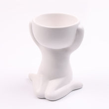 Load image into Gallery viewer, Humanoid ceramic flower pot
