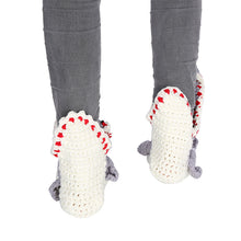 Load image into Gallery viewer, crochet shark socks crocheted
