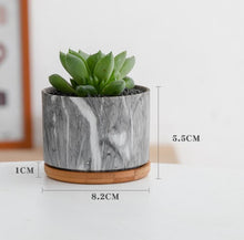 Load image into Gallery viewer, Straight Round Marble Ceramic Succulent Flower Pot
