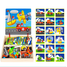 Load image into Gallery viewer, Wooden Magnetic Puzzle Toys Children 3D Puzzle Box Figure Animals Circus Writing Drawing Board Learning Education Toys For Kids
