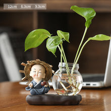 Load image into Gallery viewer, Green Radish Hydroponic Plant Pots And Utensils Transparent Desk Decorations Home Furnishings
