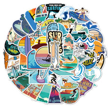 Load image into Gallery viewer, 50 Summer Beach Surfing Graffiti Stickers
