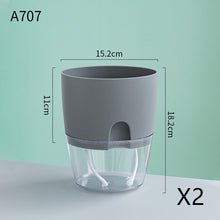 Load image into Gallery viewer, Automatic Water-Absorbing Flower Pot Plastic Resin Transparent Flower Pot
