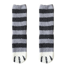 Load image into Gallery viewer, Women's Coral Fleece Cat Paw Pattern Kawaii Thick Warm Socks
