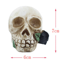 Load image into Gallery viewer, Skull Lamp Resin Ghost Skeleton Head LED Electronic Candle Light Haunted House Halloween Party Scene Props Lamp
