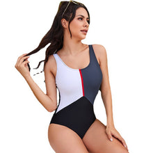 Load image into Gallery viewer, Women's Colorblock Sports Triangle One Piece Swimsuit
