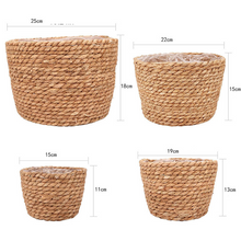 Load image into Gallery viewer, Storage Basket Plant Flower Pot Straw Seaweed Weaving Mechanism Amazon Size Plant Basket Interior Decorative Flower Pot
