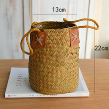 Load image into Gallery viewer, Living Room Woven Flower Arrangement Hanging Portable Hanging Handmade Flower Basket
