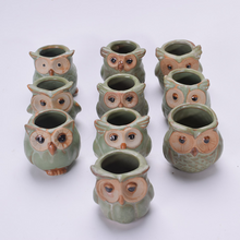 Load image into Gallery viewer, Owl Shape Garden Flower Pot Desk Plant Pot Creative Design
