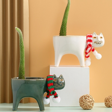Load image into Gallery viewer, Create a surname ceramic flowerpot desktop decorative flowerpot
