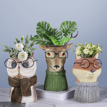Load image into Gallery viewer, Resin Courtyard Garden Animal Flower Pot Vase Decoration
