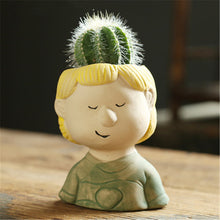 Load image into Gallery viewer, Doll Theme Small Flower Pot Personality Fleshy Potted Plant
