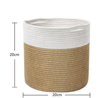 Load image into Gallery viewer, Cotton Rope Woven Flower Pot Storage Basket Flower Basket Round Storage
