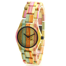 Load image into Gallery viewer, Bamboo wood color dynamic wooden watch
