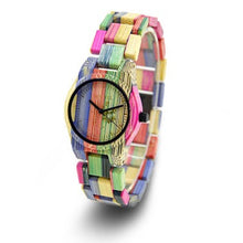Load image into Gallery viewer, Bamboo wood color dynamic wooden watch
