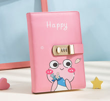 Load image into Gallery viewer, Cartoon password book notebook with lock
