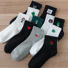 Load image into Gallery viewer, Cartoon embroidery socks
