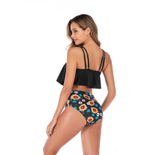 Load image into Gallery viewer, Split Swimsuit Women Printed High-Waist Bikini Ruffled
