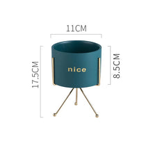 Load image into Gallery viewer, Creative Personality Iron Ceramic Flowerpot
