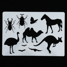 Load image into Gallery viewer, Hollow Painting Template Animal Theme Inkjet Graffiti Template
