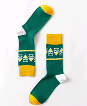Load image into Gallery viewer, Contrast men's personality cotton socks geometric stockings
