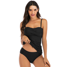 Load image into Gallery viewer, Covered belly split swimsuit ladies conservative
