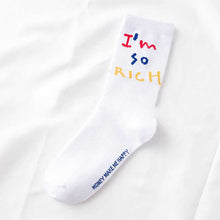 Load image into Gallery viewer, Trends socks female spring summer couples Harajuku tide section long socks creative European and American street letters ins socks
