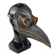 Load image into Gallery viewer, Beak mask plague doctor mask steampunk crow beak mask latex goth
