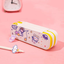 Load image into Gallery viewer, ins cartoon pencil case cute astronaut double-layer pencil case
