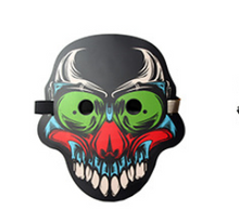 Load image into Gallery viewer, LED Sound Control Luminous Mask Nightclub Masquerade Quick Hand Shake Artifact Voice-activated fluorescent EL light-emitting mask
