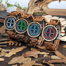 Load image into Gallery viewer, Bamboo LED Display Night Vision Digital Watch
