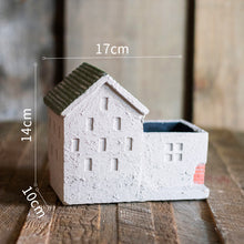 Load image into Gallery viewer, Holy Island Hut Small House Concrete Flower Succulent Flower Pot
