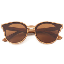 Load image into Gallery viewer, Handmade Polarized Wood Grain Sunglasses Angle's Wing

